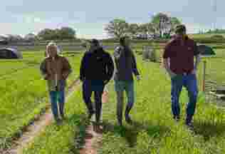 Our supply chain team with Rob & Alec from Packington Free Range