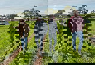 Our supply chain team with Rob & Alec from Packington Free Range